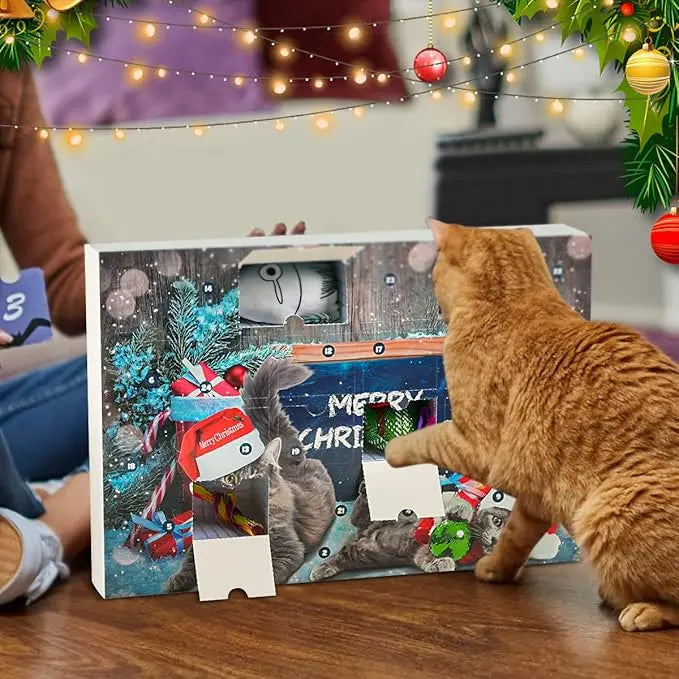 🐱2024 Christmas Countdown Cat Toys Advent Calendar viralhuntz