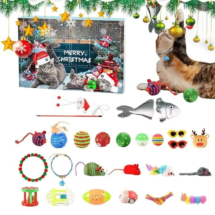 🐱2024 Christmas Countdown Cat Toys Advent Calendar viralhuntz