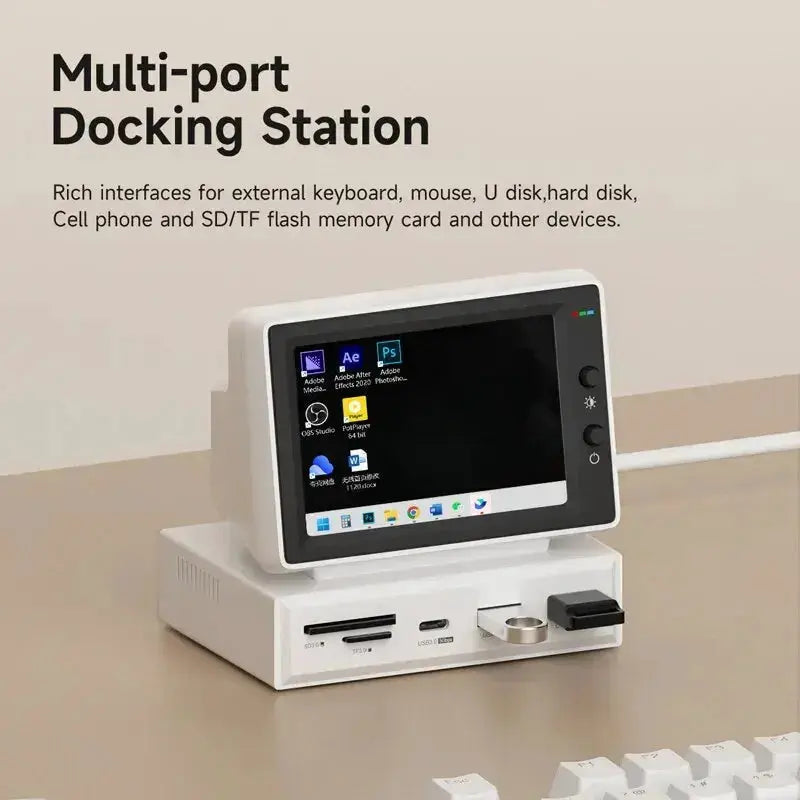 Mini Screen – 3.5-Inch Data Monitor for CPU, RAM & HDD with USB-C Hub Viralhuntz